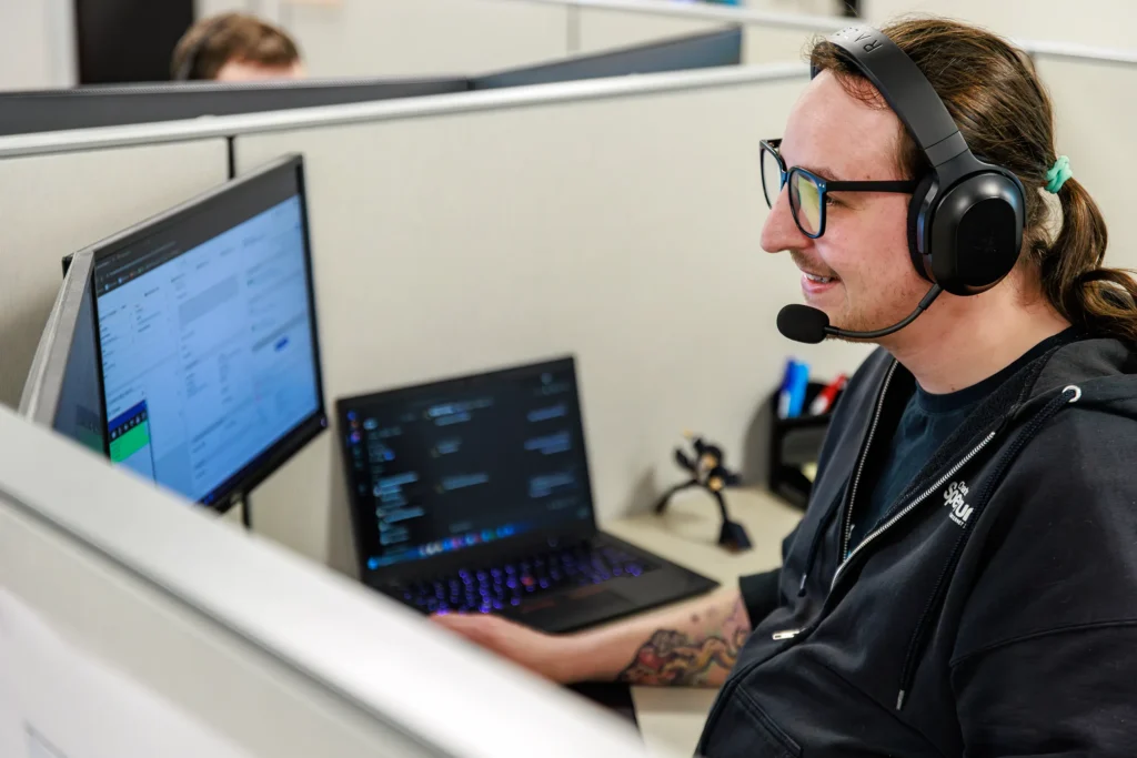 Foundation Software Support Team Member Helping A Client Set-Up Their Accounting Software